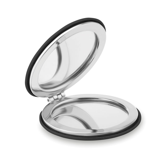 GLOW ROUND Čierna – okrúhle zrkadlo s potlačou | Predmety.sk