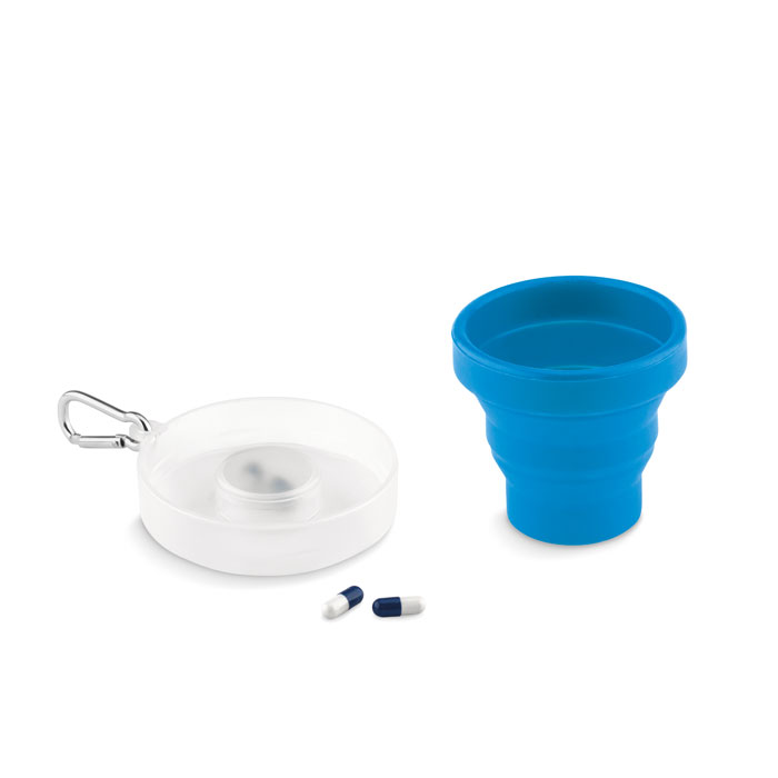 CUP PILL Modrá – skladací hrnček s potlačou | Predmety.sk