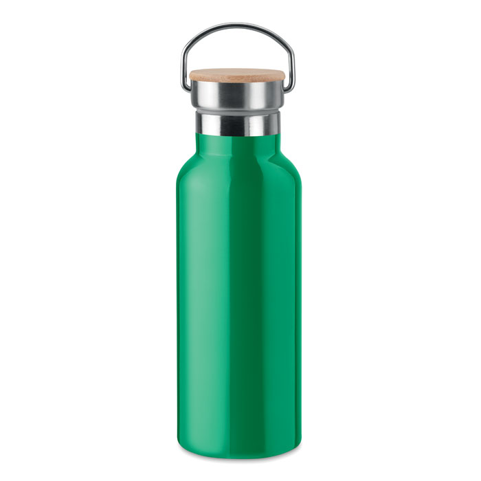 HELSINKI Zelená – dvojstenná fľaša 500 ml s potlačou | Predmety.sk