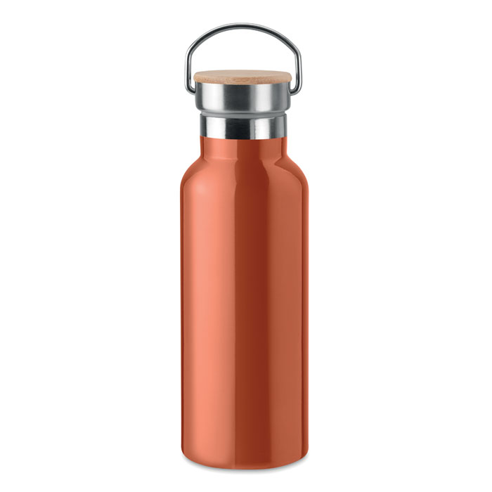 HELSINKI Oranžová – dvojstenná fľaša 500 ml s potlačou | Predmety.sk
