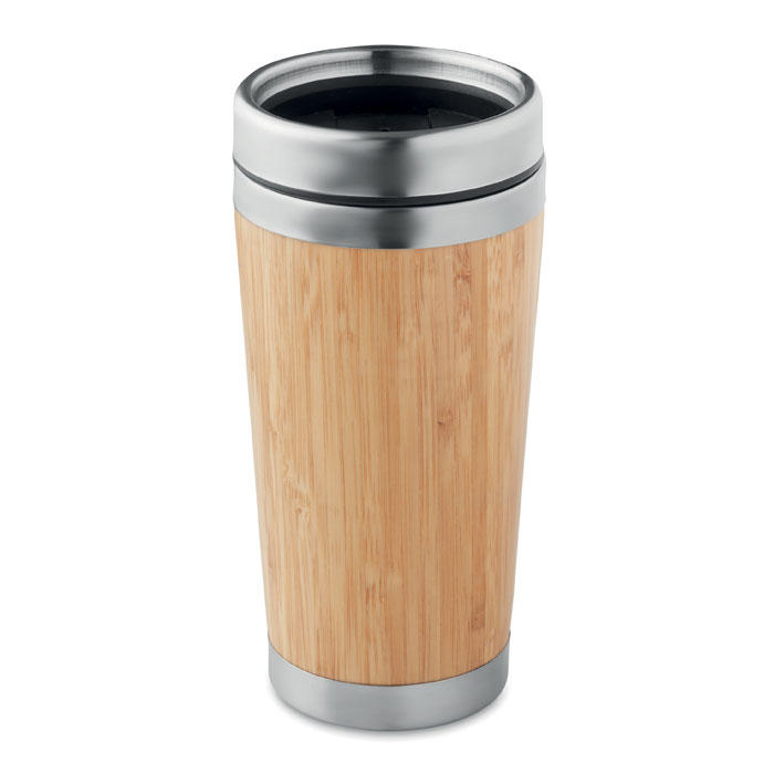 RODEODRIVE+ Farba dreva – dvojstenný bambusový hrnček 400 ml s potlačou | Predmety.sk