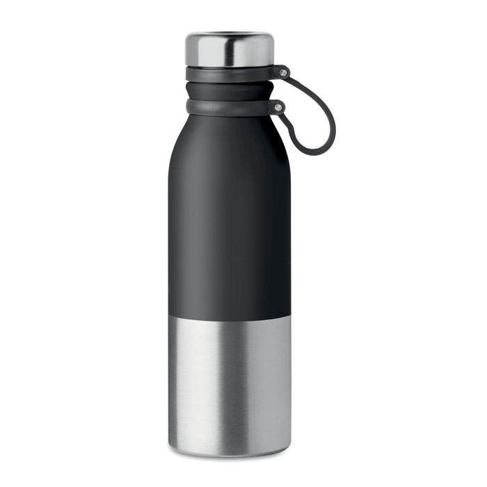 ICELAND Čierna – dvojstenná fľaša, 600 ml s potlačou | Predmety.sk