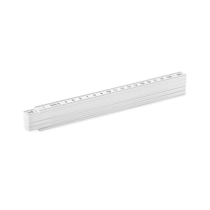 2 METRE Biela – skladací meter s potlačou | Predmety.sk
