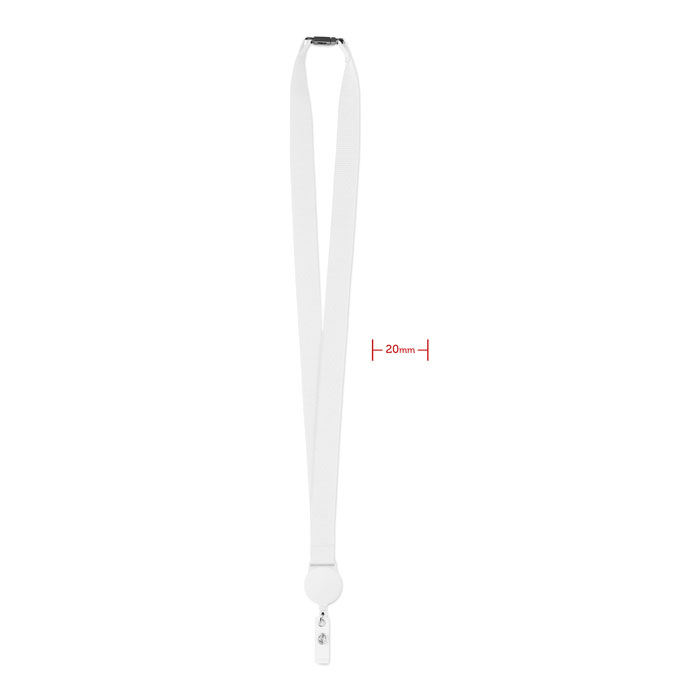 ZIP LANYARD Biela – šnúrka na kľúče a držiak na skipas s potlačou | Predmety.sk