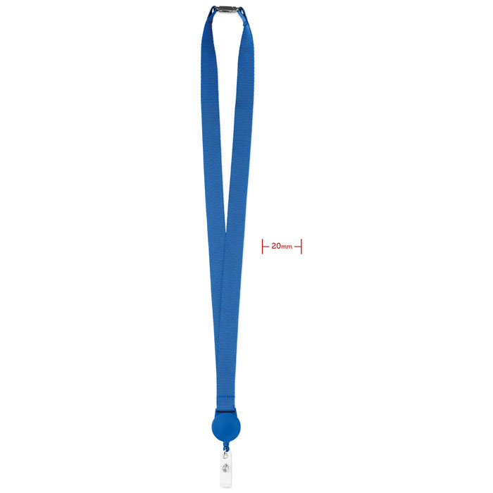 ZIP LANYARD Kráľovská modrá – šnúrka na kľúče a držiak na skipas s potlačou | Predmety.sk