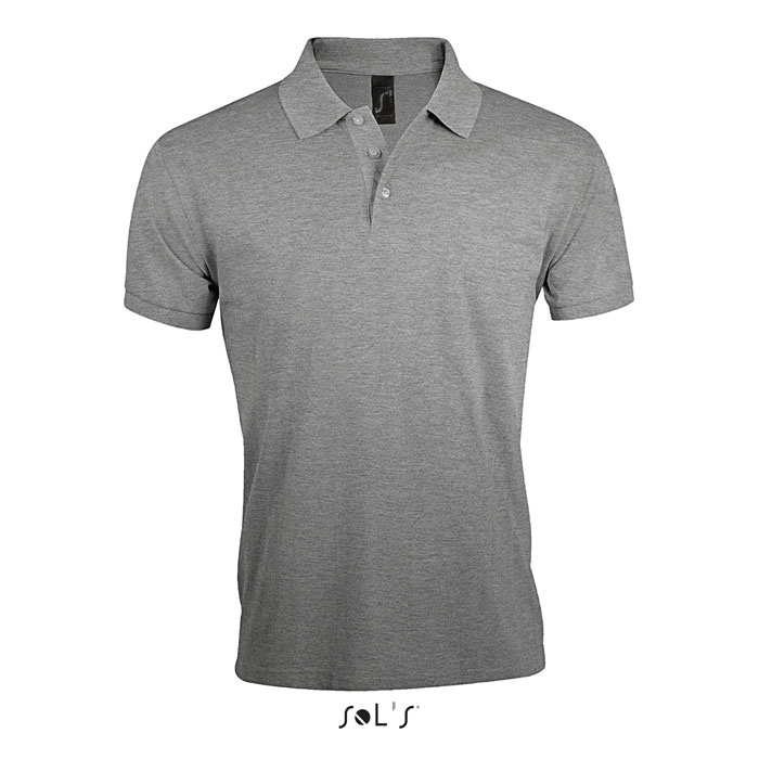 PRIME MEN Grey Melange 2 – pRIME MEN'S POLO 200g s potlačou | Predmety.sk