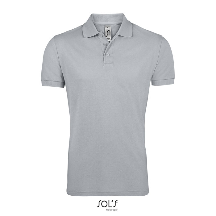 PRIME MEN Čistá sivá – pRIME MEN'S POLO 200g s potlačou | Predmety.sk