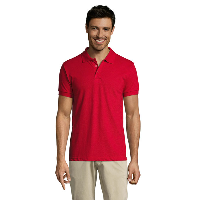 PRIME MEN Červená – pRIME MEN'S POLO 200g s potlačou | Predmety.sk