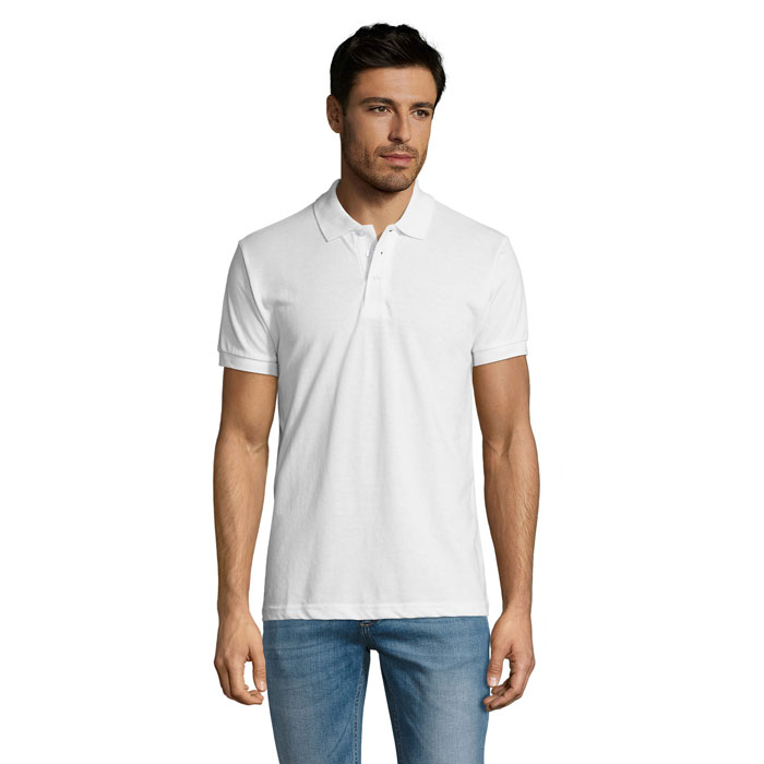 PRIME MEN Biela – pRIME MEN'S POLO 200g s potlačou | Predmety.sk