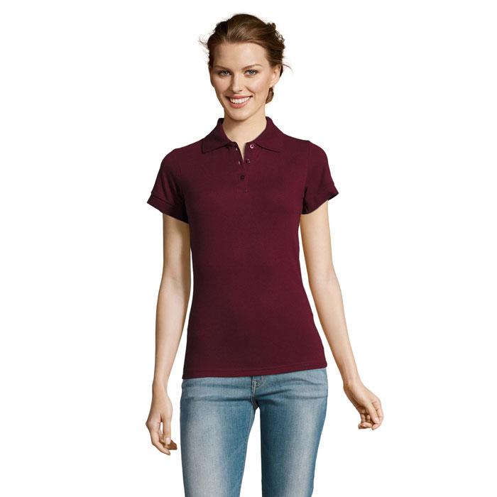 PRIME WOMEN Burgundsko – pRIME WOMEN POLO 200gr s potlačou | Predmety.sk