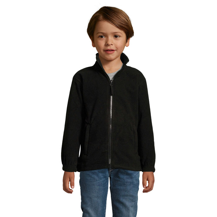 NORTH KIDS Čierna – sEVERNÁ DETSKÁ FL. BUNDA 300g s potlačou | Predmety.sk