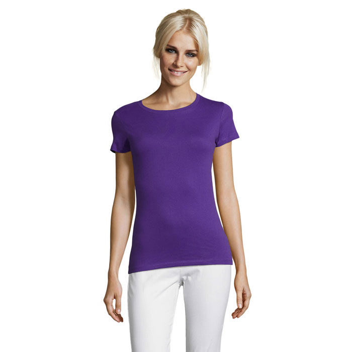 REGENT ŽENY Tmavo fialová – rEGENT LADIES SHIRT 150g s potlačou | Predmety.sk