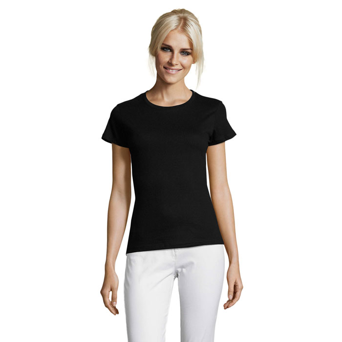REGENT ŽENY Hlboká čierna – rEGENT LADIES SHIRT 150g s potlačou | Predmety.sk