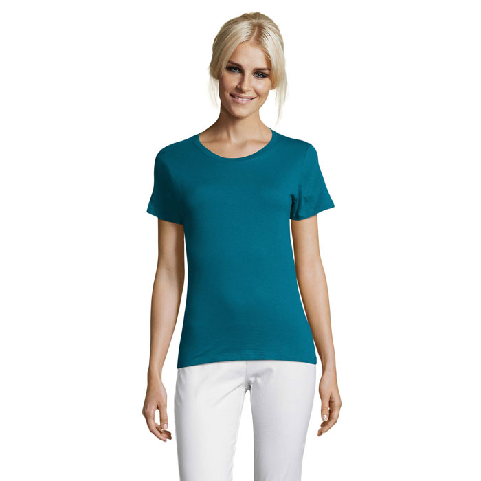 REGENT ŽENY Modrozelená (Duck Blue) – rEGENT LADIES SHIRT 150g s potlačou | Predmety.sk