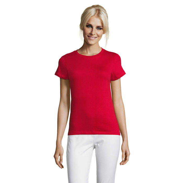 REGENT ŽENY Červená – rEGENT LADIES SHIRT 150g s potlačou | Predmety.sk