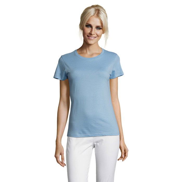 REGENT ŽENY Modrá obloha – rEGENT LADIES SHIRT 150g s potlačou | Predmety.sk