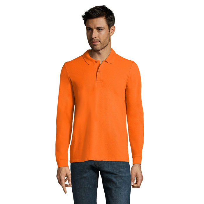 DOKONALÍ MUŽI LSL Oranžová – pERFECT LSL MEN POLO 180 s potlačou | Predmety.sk