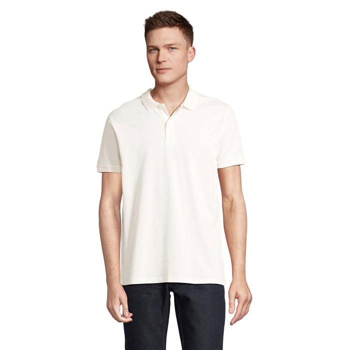 PLANÉTA MUŽOV Off-White – pLANET MEN Polo 170g s potlačou | Predmety.sk