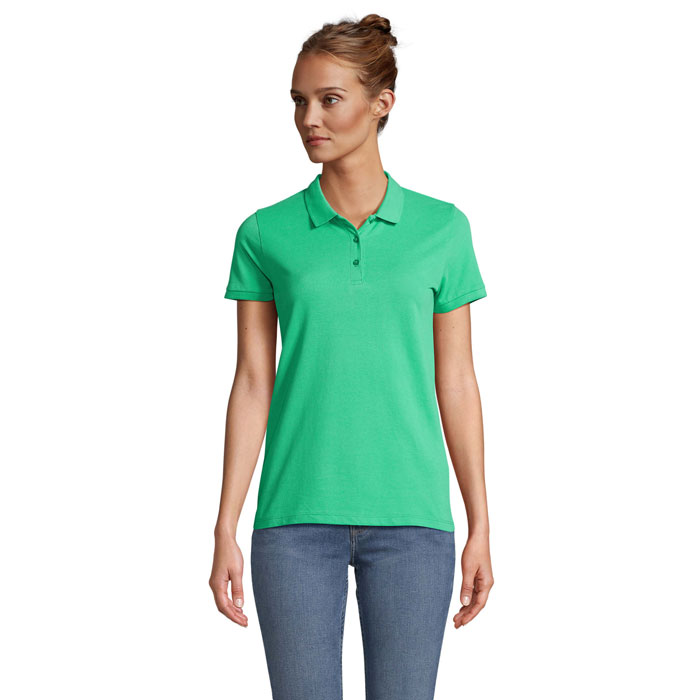 PLANÉTA ŽIEN Jarná zeleň – pLANET WOMEN Polo 170g s potlačou | Predmety.sk