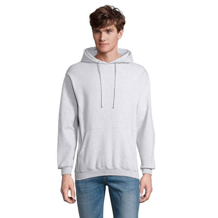 CONDOR Grey Melange 2 – cONDOR Uni mikina s kapucňou s potlačou | Predmety.sk