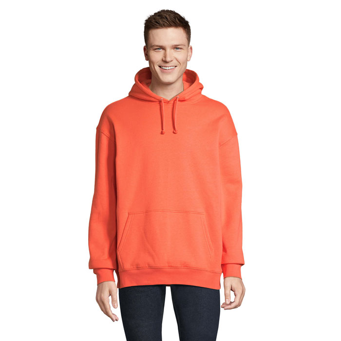CONDOR Pop Orange – cONDOR Uni mikina s kapucňou s potlačou | Predmety.sk