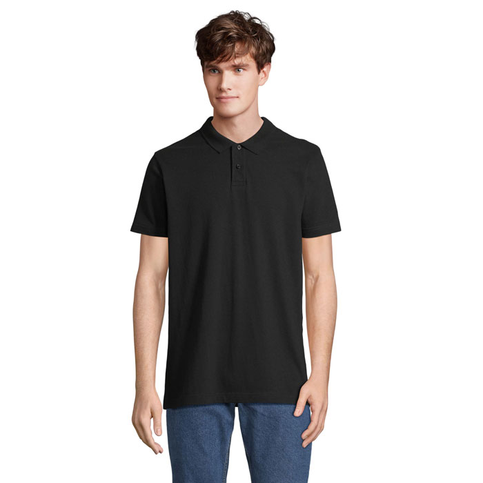 PULSE Čierna – pULZNÉ UNISEX POLO s potlačou | Predmety.sk