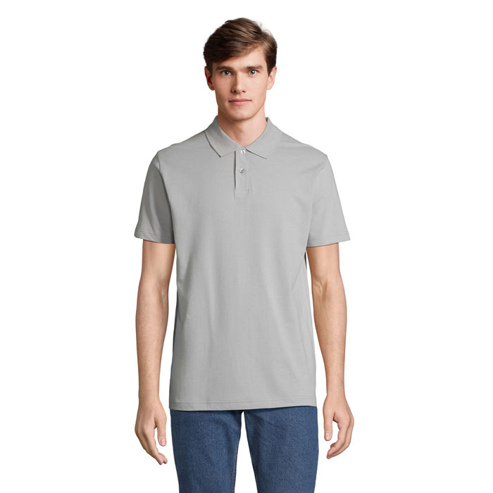 PULSE Čistá sivá – pULZNÉ UNISEX POLO s potlačou | Predmety.sk