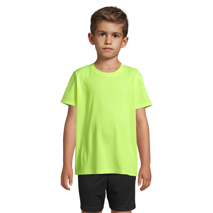 SPRINT KIDS Neónová žltá – dETSKÉ ŠPORTOVÉ TRIČKO SPRINT s potlačou | Predmety.sk
