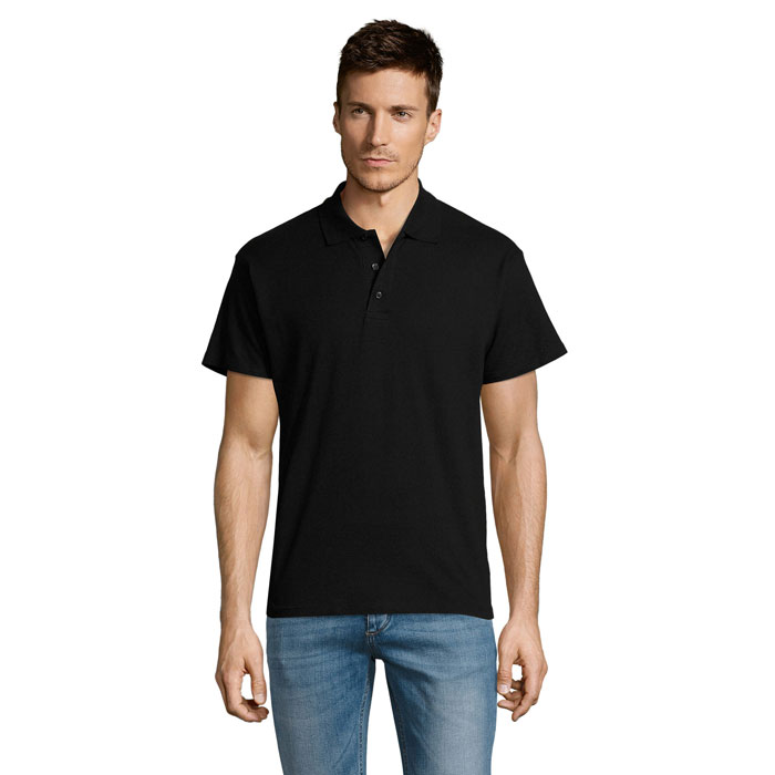 LETO II Čierna – sUMMER II MEN Polo 170g s potlačou | Predmety.sk