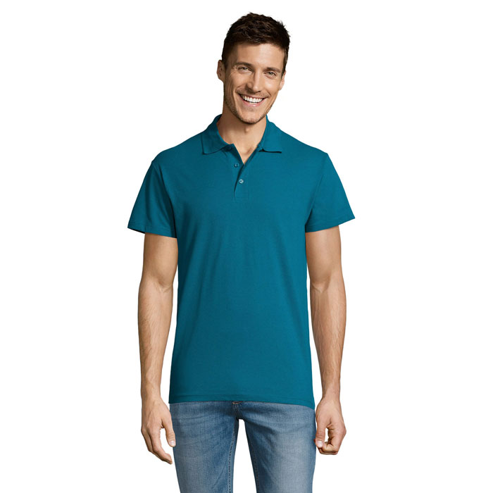 LETO II Modrozelená (Duck Blue) – sUMMER II MEN Polo 170g s potlačou | Predmety.sk