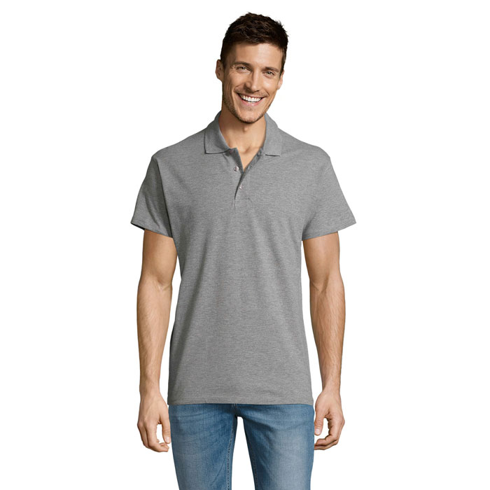LETO II Grey Melange 2 – sUMMER II MEN Polo 170g s potlačou | Predmety.sk