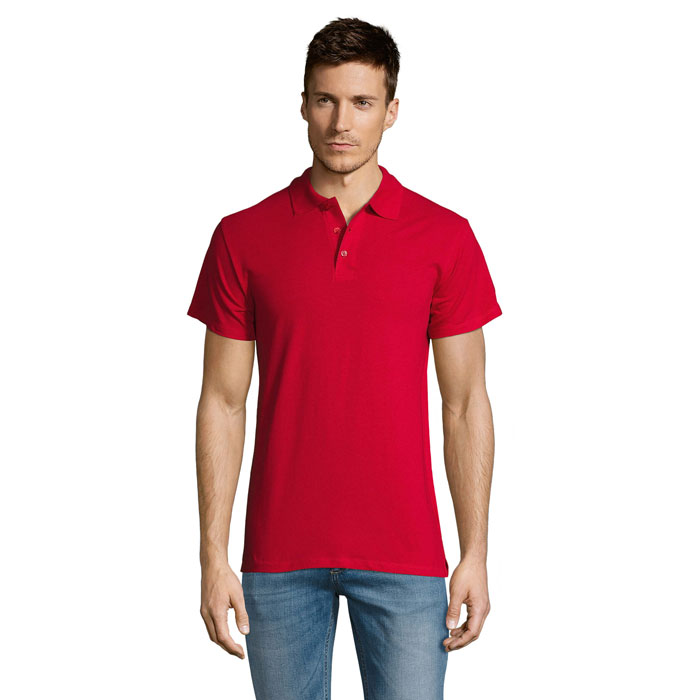 LETO II Červená – sUMMER II MEN Polo 170g s potlačou | Predmety.sk