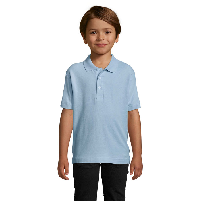 SUMMER II KIDS Nebesky modrá Pique – sUMMER II KIDS Polo 170g s potlačou | Predmety.sk