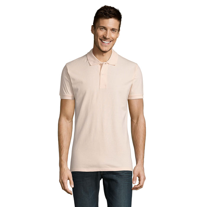 PERFECT MEN Krémovo ružová – pERFECT MEN Polo 180g s potlačou | Predmety.sk