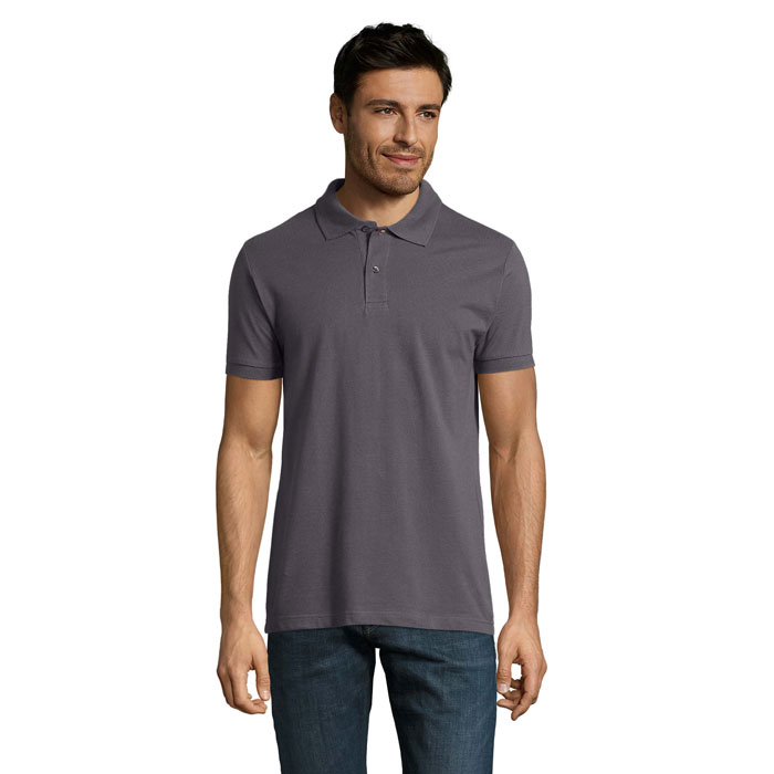 PERFECT MEN Tmavo šedá – pERFECT MEN Polo 180g s potlačou | Predmety.sk