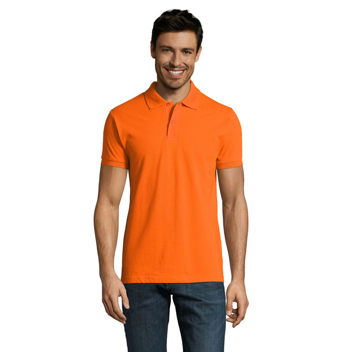 PERFECT MEN Oranžová – pERFECT MEN Polo 180g s potlačou | Predmety.sk