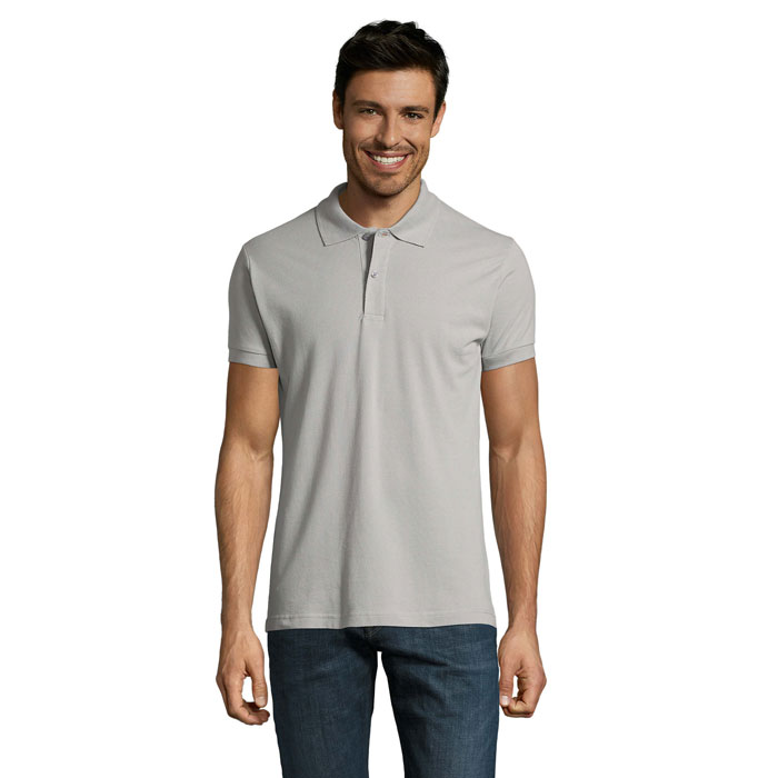 PERFECT MEN Čistá sivá – pERFECT MEN Polo 180g s potlačou | Predmety.sk