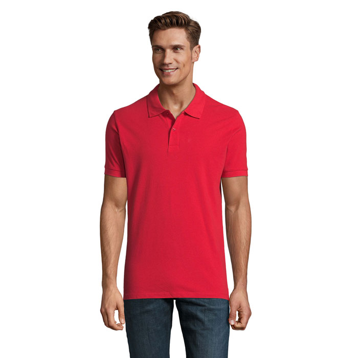 PERFECT MEN Červená – pERFECT MEN Polo 180g s potlačou | Predmety.sk