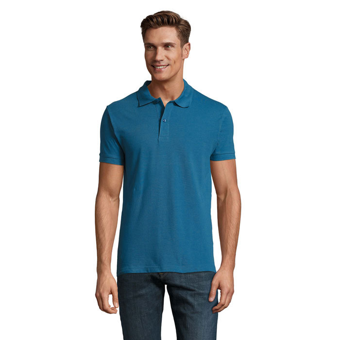 PERFECT MEN Modrá bridlicová – pERFECT MEN Polo 180g s potlačou | Predmety.sk