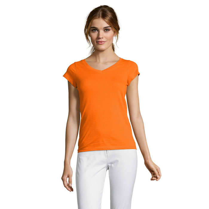 MOON Oranžová – mOON LADIES SHIRT 150g s potlačou | Predmety.sk