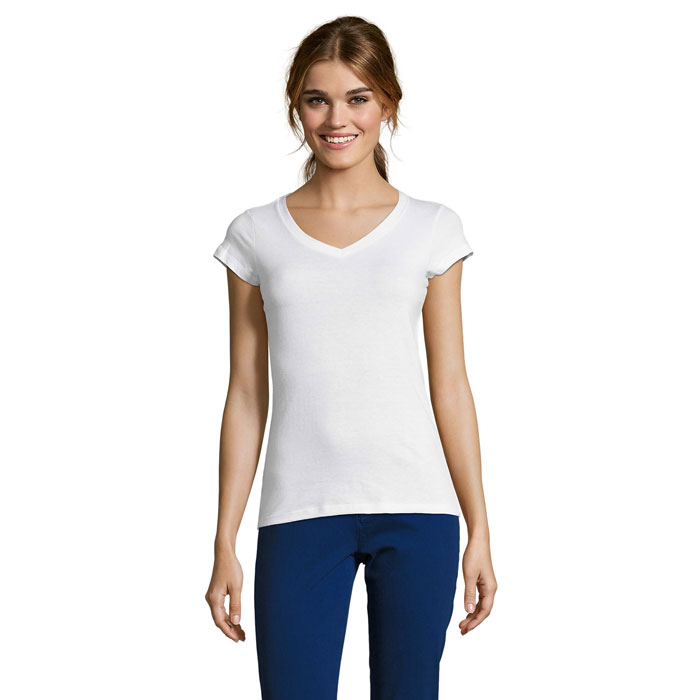 MOON Biela – mOON LADIES SHIRT 150g s potlačou | Predmety.sk
