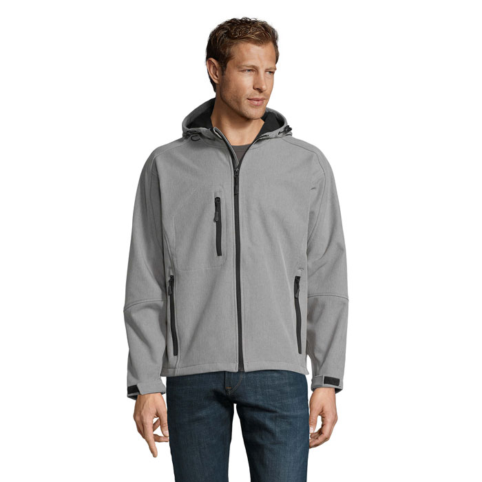 PREHRÁVANIE MUŽOV Grey Melier – rEPLAY PÁNSKY SOFTSHELL s potlačou | Predmety.sk