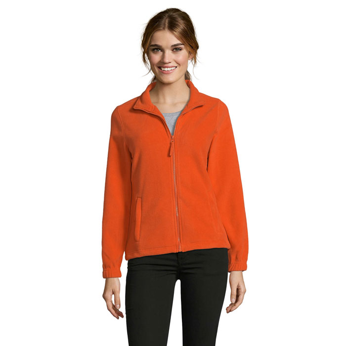 SEVERNÉ ŽENY Oranžová – nORTH WOMEN'S FL BUNDA 300g s potlačou | Predmety.sk